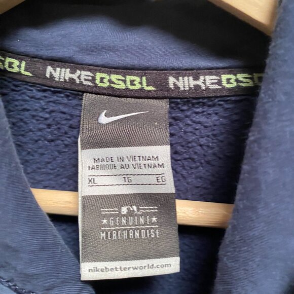 Youth's XL Nike Minnesota Twins Baseball Blue DriFit Pullover Hoodie Sweatshirt - Picture 3 of 4